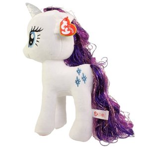 عروسک اورجینال پونی سفید تک شاخ 27 سانتی متری Pony white ty_اسباب بازی